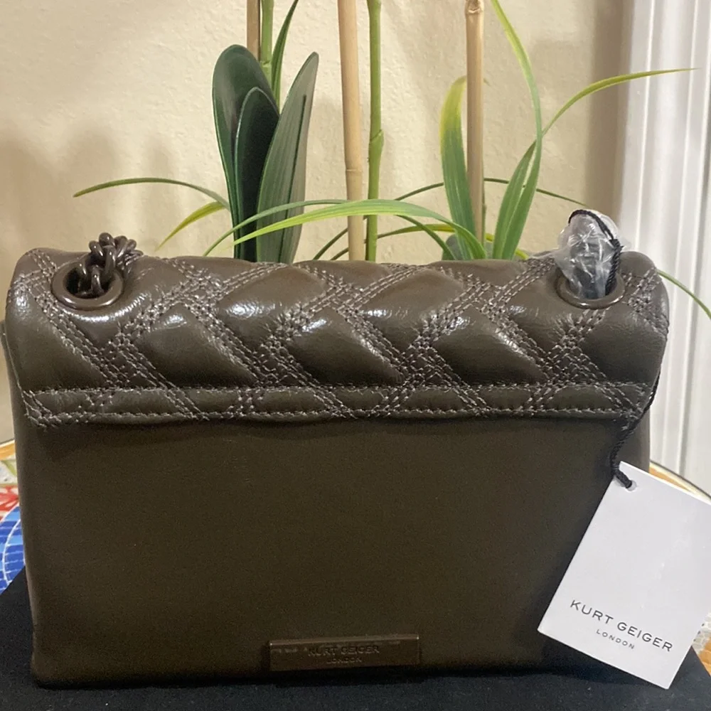 kurt Geiger London Mini Kensington Drench Quilted Leather Convertible Crossbody - Picture 9 of 13